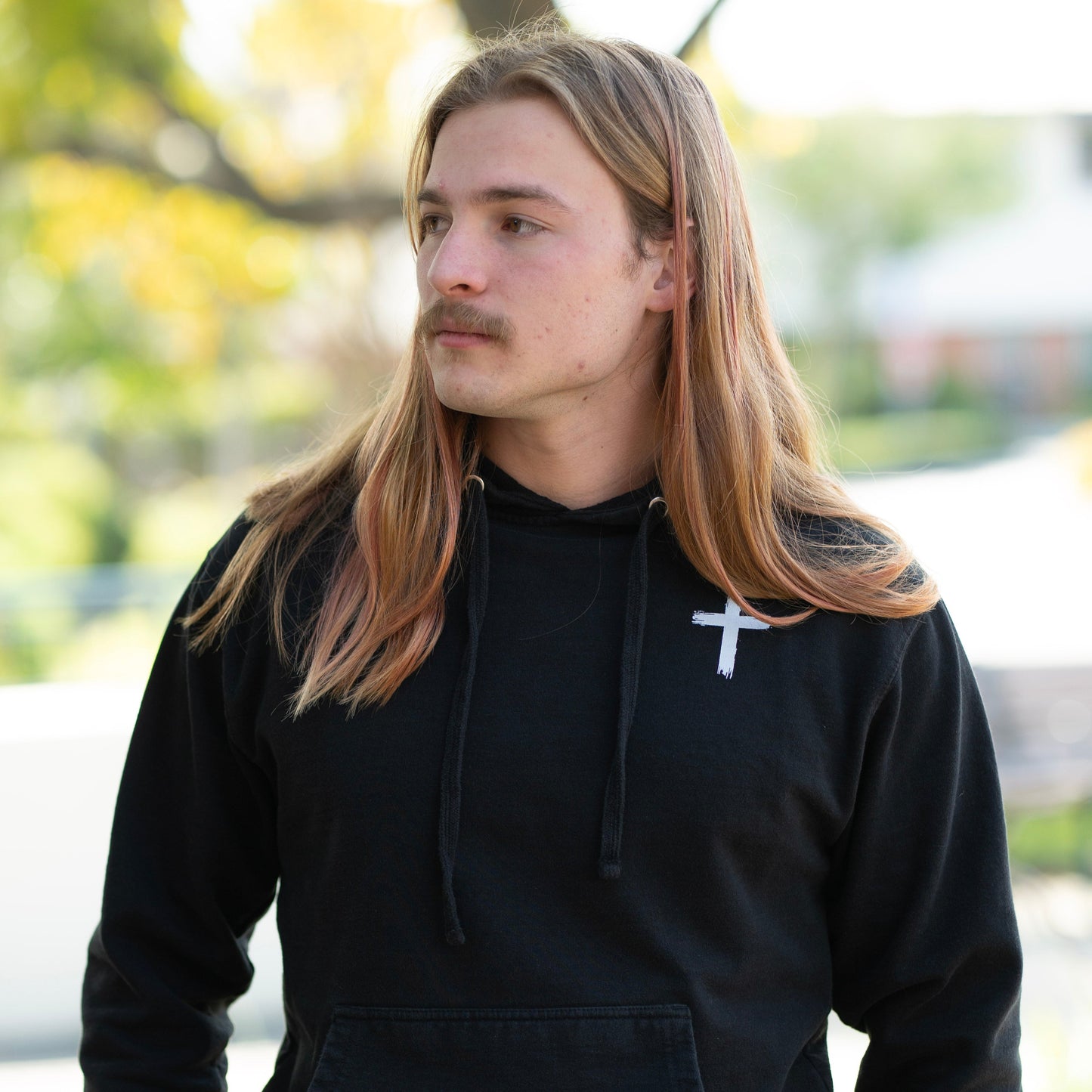 Minimalist Cross Hoodie