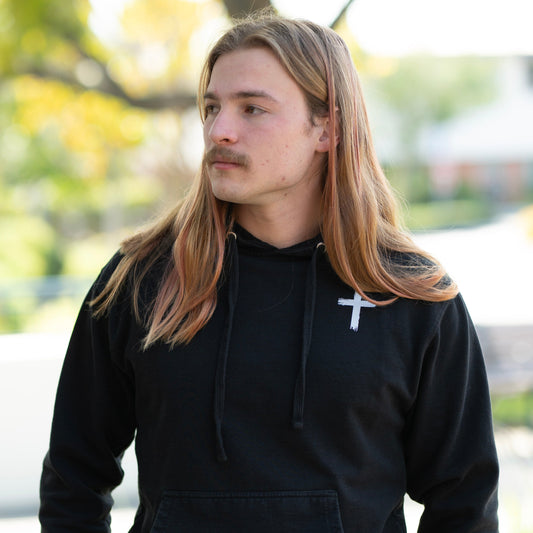 Minimalist Cross Hoodie